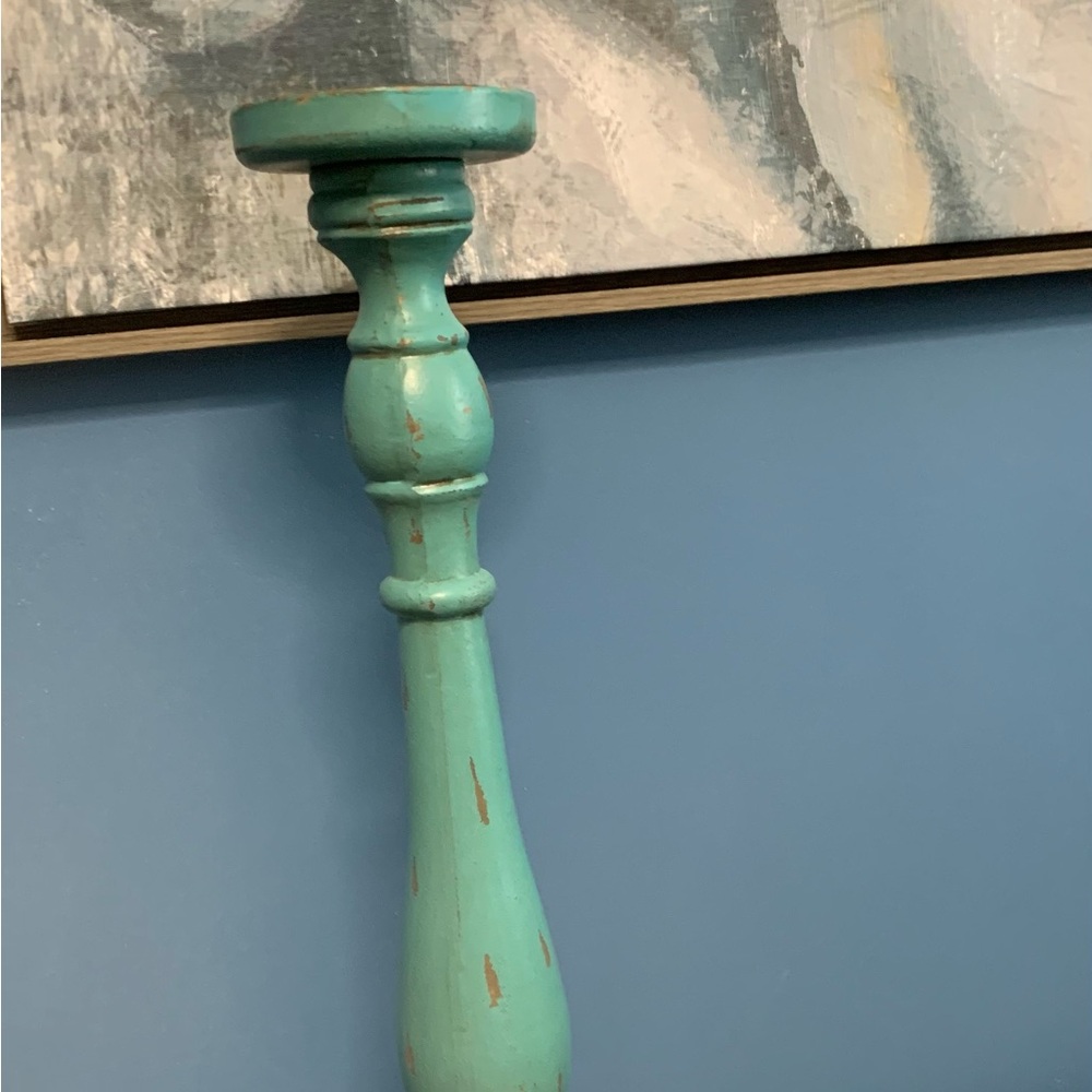 Elegant Turquoise Candle Holder - Picture 3 of 8